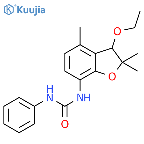 3-(3-ethoxy-2,2,4-trimethyl-2,3-dihydro-1-benzofuran-7-yl)-1-phenylurea structure