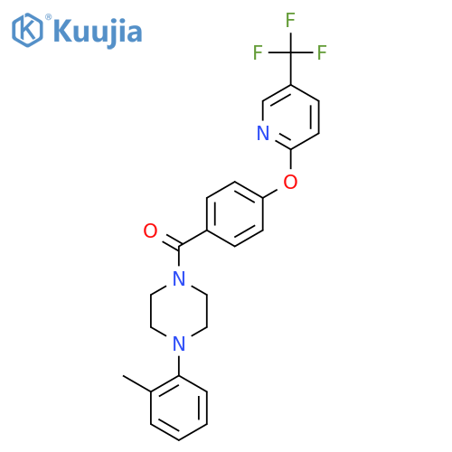 [4-(2-Methylphenyl)piperazino](4-{[5-(trifluoromethyl)-2-pyridinyl]oxy}phenyl)methanone structure