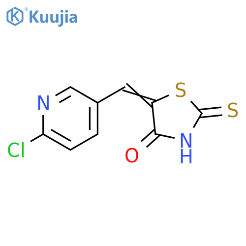 (5E)-5-[(6-chloropyridin-3-yl)methylidene]-2-sulfanylidene-1,3-thiazolidin-4-one structure