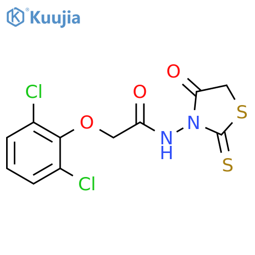 2-(2,6-Dichlorophenoxy)-N-(4-oxo-2-thioxo-1,3-thiazolan-3-yl)acetamide structure