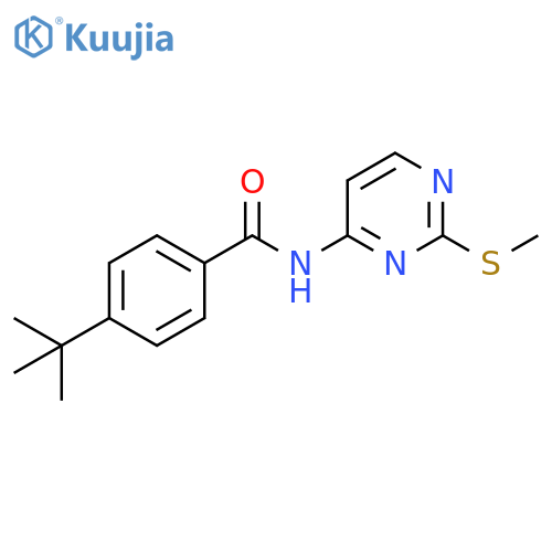 4-tert-Butyl-N-[2-(methylsulfanyl)pyrimidin-4-yl]benzamide structure