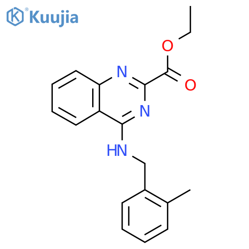 Ethyl 4-[(2-methylbenzyl)amino]-2-quinazolinecarboxylate structure