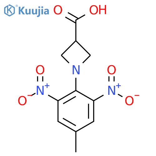 1-(4-methyl-2,6-dinitrophenyl)azetidine-3-carboxylic acid structure