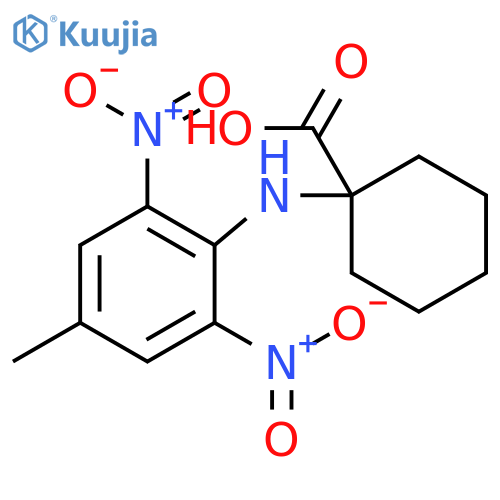 1-[(4-methyl-2,6-dinitrophenyl)amino]cyclohexane-1-carboxylic acid structure