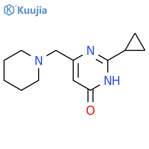 2-cyclopropyl-6-[(piperidin-1-yl)methyl]pyrimidin-4-ol structure