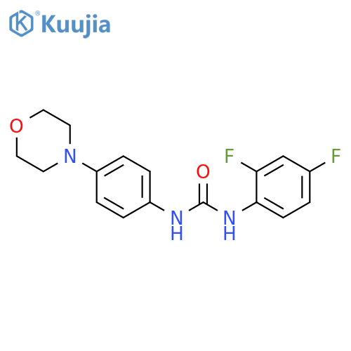 3-(2,4-difluorophenyl)-1-[4-(morpholin-4-yl)phenyl]urea structure