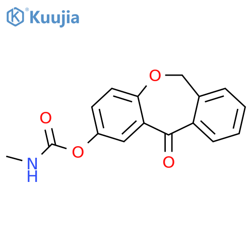 2-oxo-9-oxatricyclo[9.4.0.0^{3,8}]pentadeca-1(11),3(8),4,6,12,14-hexaen-5-yl N-methylcarbamate structure