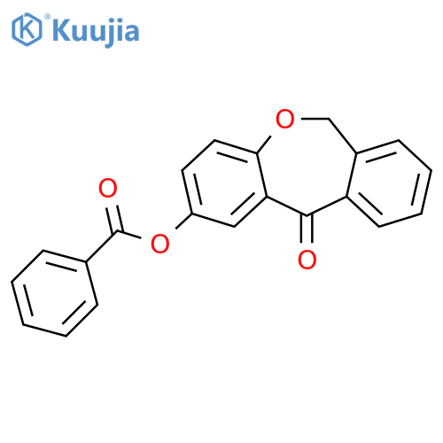 2-oxo-9-oxatricyclo[9.4.0.0^{3,8}]pentadeca-1(11),3(8),4,6,12,14-hexaen-5-yl benzoate structure