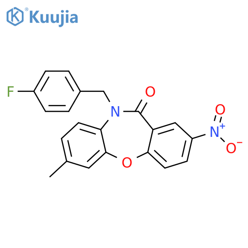 10-(4-Fluorobenzyl)-7-methyl-2-nitrodibenzob,f1,4oxazepin-11(10H)-one structure