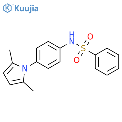 N-4-(2,5-Dimethyl-1H-pyrrol-1-yl)phenylbenzenesulfonamide structure