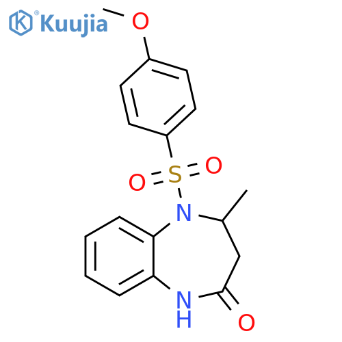 5-(4-methoxybenzenesulfonyl)-4-methyl-2,3,4,5-tetrahydro-1H-1,5-benzodiazepin-2-one structure
