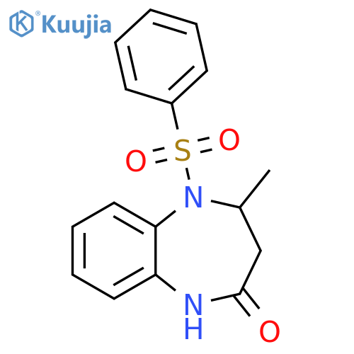 5-(benzenesulfonyl)-4-methyl-2,3,4,5-tetrahydro-1H-1,5-benzodiazepin-2-one structure