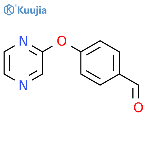4-(pyrazin-2-yloxy)benzaldehyde structure