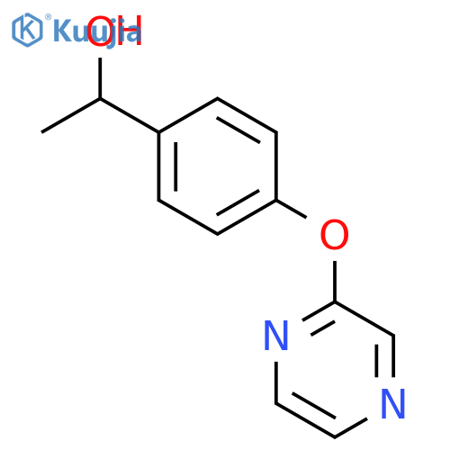 1-[4-(pyrazin-2-yloxy)phenyl]ethan-1-ol structure