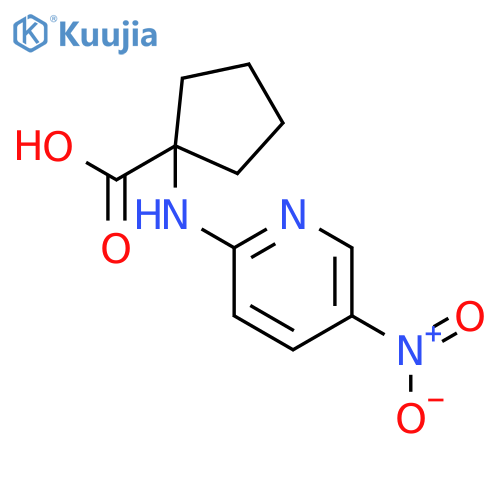 1-[(5-nitropyridin-2-yl)amino]cyclopentanecarboxylic acid structure