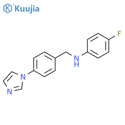 4-Fluoro-N-{4-(1H-imidazol-1-yl)phenylmethyl}aniline structure