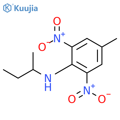 N-(butan-2-yl)-4-methyl-2,6-dinitroaniline structure