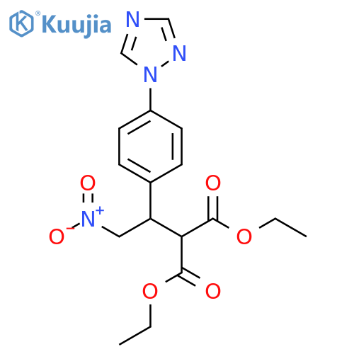 1,3-diethyl 2-{2-nitro-1-[4-(1H-1,2,4-triazol-1-yl)phenyl]ethyl}propanedioate structure
