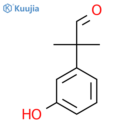 2-(3-hydroxyphenyl)-2-methylpropanal structure