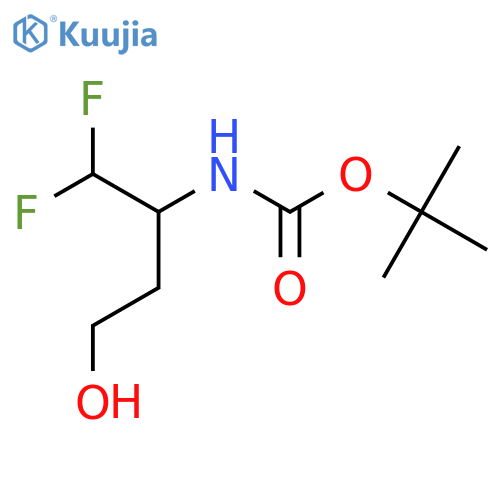 3-Boc-amino-4,4-difluorobutan-1-OL structure