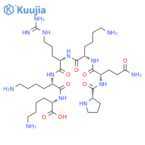 L-LYSINE, L-PROLYL-L-GLUTAMINYL-L-LYSYL-L-ARGINYL-L-LYSYL- structure