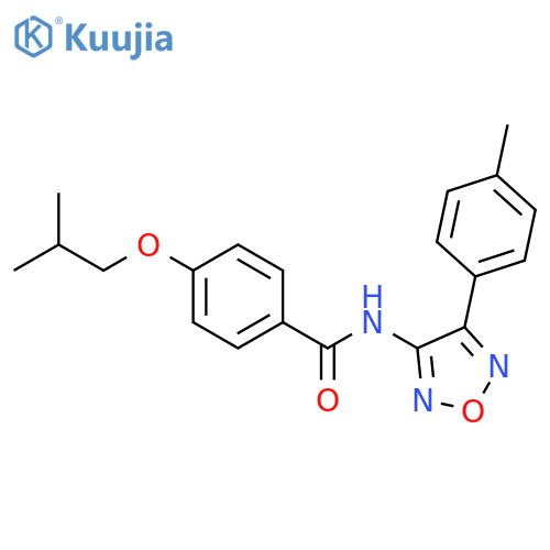 N-4-(4-methylphenyl)-1,2,5-oxadiazol-3-yl-4-(2-methylpropoxy)benzamide structure