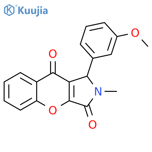 1-(3-methoxyphenyl)-2-methyl-1H,2H,3H,9H-chromeno2,3-cpyrrole-3,9-dione structure