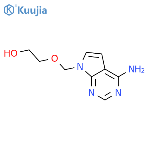 2-[(4-amino-7H-pyrrolo[2,3-d]pyrimidin-7-yl)methoxy]ethanol structure