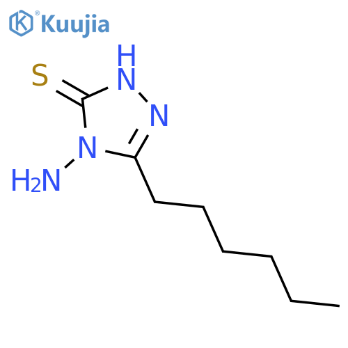 4-Amino-5-hexyl-2,4-dihydro-3H-1,2,4-triazole-3-thione structure