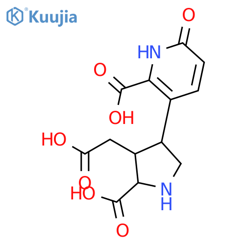 3-[(3S,4S,5S)-5-carboxy-4-(carboxymethyl)pyrrolidin-3-yl]-6-oxo-1,6-dihydropyridine-2-carboxylic acid structure