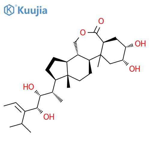 (22R,23R)-2α,3α,22,23-Tetrahydroxy-28-methyl-B-homo-7-oxa-5α-ergost-24(28)-en-6-one structure