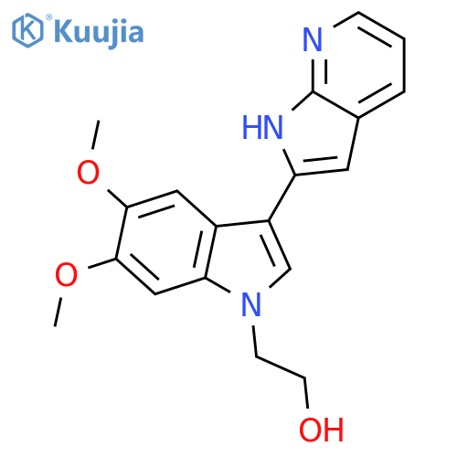 1H-Indole-1-ethanol, 5,6-dimethoxy-3-(1H-pyrrolo[2,3-b]pyridin-2-yl)- structure