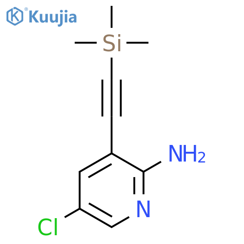 5-chloro-3-2-(trimethylsilyl)ethynyl-2-pyridinamine structure