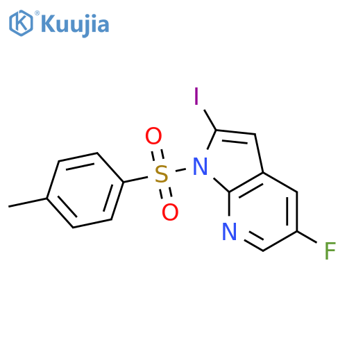1H-Pyrrolo[2,3-b]pyridine, 5-fluoro-2-iodo-1-[(4-methylphenyl)sulfonyl]- structure