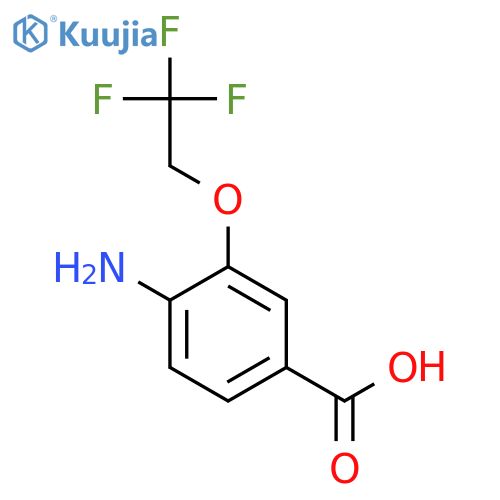 4-amino-3-(2,2,2-trifluoroethoxy)benzoic acid structure