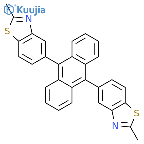 Benzothiazole, 5,5'-(9,10-anthracenediyl)bis[2-methyl- structure