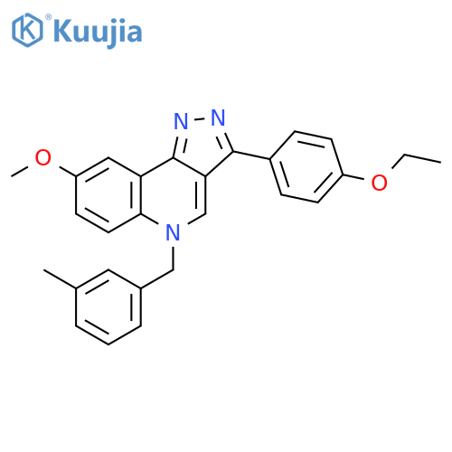 3-(4-ethoxyphenyl)-8-methoxy-5-(3-methylphenyl)methyl-5H-pyrazolo4,3-cquinoline structure