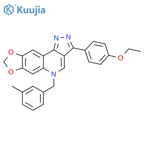 5-(4-ethoxyphenyl)-8-(3-methylphenyl)methyl-12,14-dioxa-3,4,8-triazatetracyclo7.7.0.0^{2,6}.0^{11,15}hexadeca-1(16),2,4,6,9,11(15)-hexaene structure