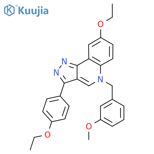 8-ethoxy-3-(4-ethoxyphenyl)-5-(3-methoxyphenyl)methyl-5H-pyrazolo4,3-cquinoline structure