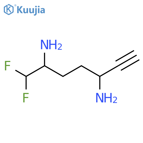 6-HEPTYNE-2,5-DIAMINE, 1,1-DIFLUORO- structure