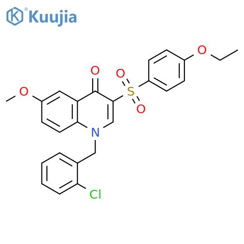 1-(2-chlorophenyl)methyl-3-(4-ethoxybenzenesulfonyl)-6-methoxy-1,4-dihydroquinolin-4-one structure