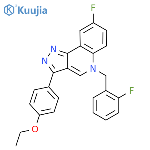 3-(4-ethoxyphenyl)-8-fluoro-5-(2-fluorophenyl)methyl-5H-pyrazolo4,3-cquinoline structure