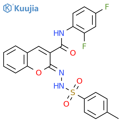 (2Z)-N-(2,4-difluorophenyl)-2-(4-methylbenzenesulfonamido)imino-2H-chromene-3-carboxamide structure
