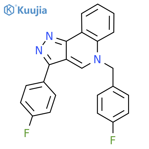 3-(4-fluorophenyl)-5-(4-fluorophenyl)methyl-5H-pyrazolo4,3-cquinoline structure