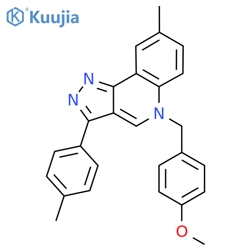 5-(4-methoxyphenyl)methyl-8-methyl-3-(4-methylphenyl)-5H-pyrazolo4,3-cquinoline structure