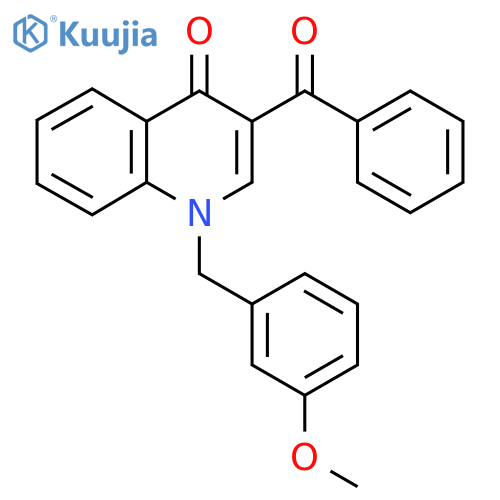 3-benzoyl-1-(3-methoxyphenyl)methyl-1,4-dihydroquinolin-4-one structure