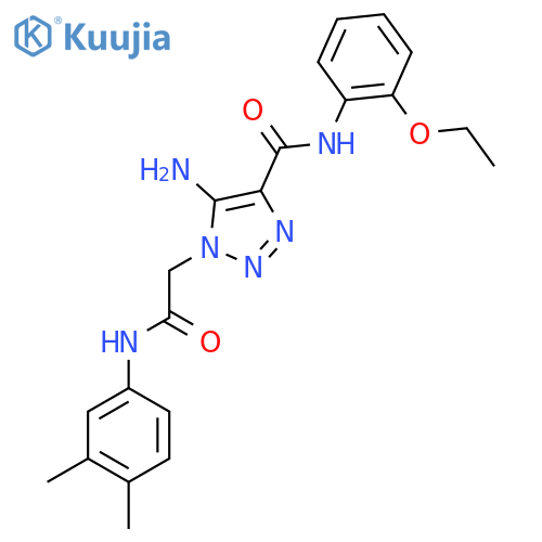 5-amino-1-{(3,4-dimethylphenyl)carbamoylmethyl}-N-(2-ethoxyphenyl)-1H-1,2,3-triazole-4-carboxamide structure