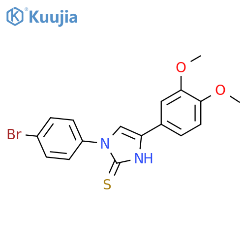 1-(4-bromophenyl)-4-(3,4-dimethoxyphenyl)-2,3-dihydro-1H-imidazole-2-thione structure