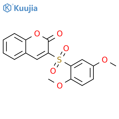 3-(2,5-dimethoxybenzenesulfonyl)-2H-chromen-2-one structure