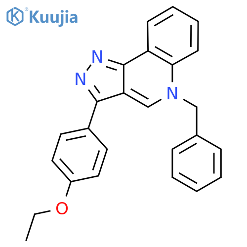 5-benzyl-3-(4-ethoxyphenyl)-5H-pyrazolo4,3-cquinoline structure